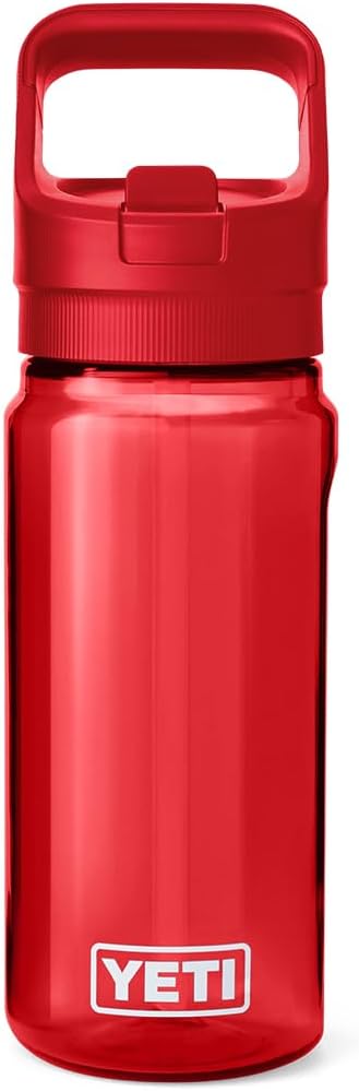YETI Yonder 600 ml/20 oz Water Bottle with Yonder Straw Cap, Rescue Red