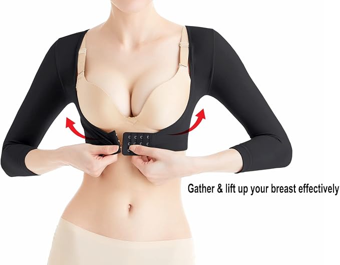KSKshape Arm Shaper for Women Arm Compression Sleeves Post Surgical Slimming Sleeves Posture Corrector Tops Shapewear