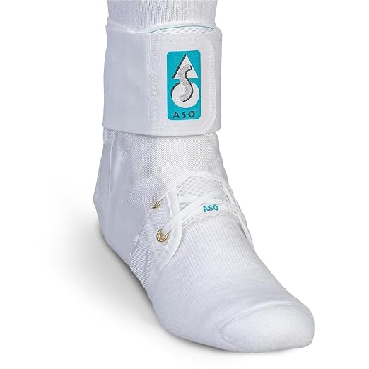 Med Spec ASO Ankle Stabilizer Lace Up Ankle Brace Sprain Support White, XXS | Ankle Brace for Sprains, Instability, Bilateral Orthopedic Support, Sports Injury Recovery, Men, Women, Teens & Kids. 264009