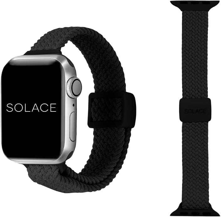 Solace Bands Imperium Adapt Wide Adjustable Nylon Braided Watch Band - Compatible with All Apple Watches - Solace Apple Watch Bands for Women & Men - Smart Watches Band Series 11-1, Ultra, SE