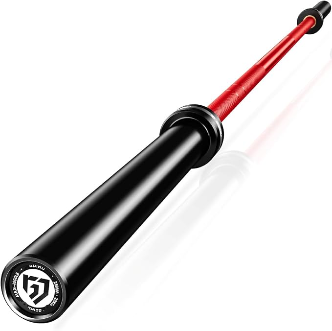 PB01 7FT Olympic Barbell, Weight Bar with Knurled Grip for Squats, Deadlifts, Weightlifting, Strength Training, Bench Press, Fits 2-inch Standard Weight Plates, 1500LB Capacity