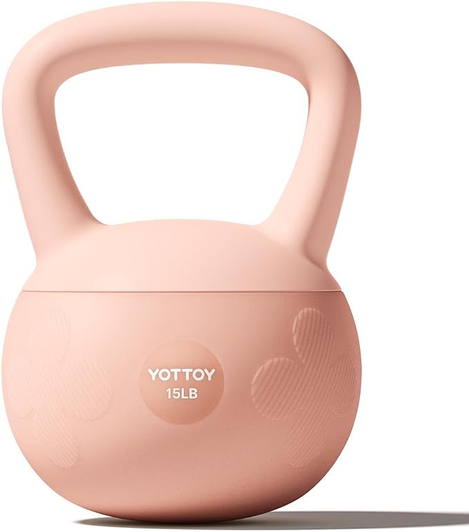 YOTTOY Soft Kettlebell for Home Workouts, Anti-Slip Wide Handle Strength Training Kettlebells, Cushioned Base for Safety - Ideal for Men, Women & Beginners