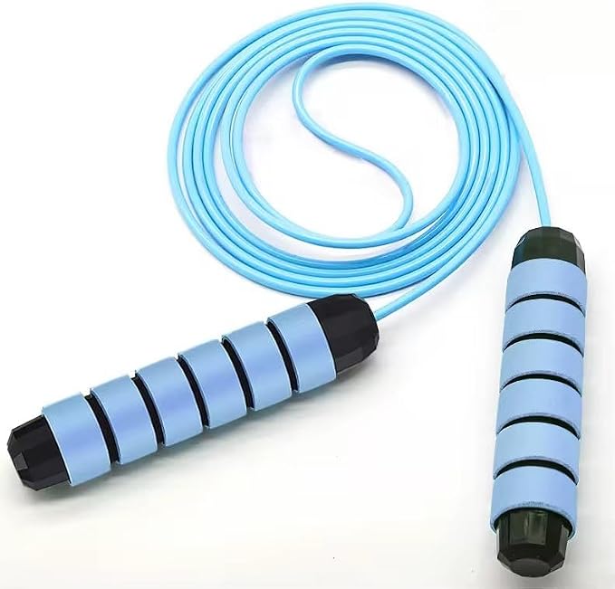 Jump Rope, No-Knot Rapid Speed Jumping Rope Cable with Ball Bearings for Women, Men, and Kids, Adjustable Steel Jump Rope with Foam Handles for Home Gym Exercise Fitness Workout Equipment & Slim Body
