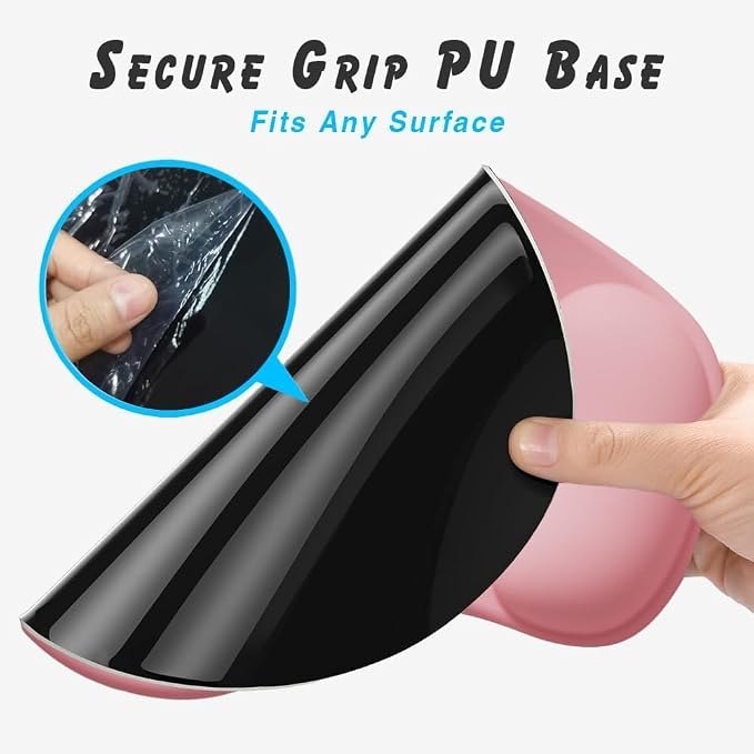 Office Mousepad with Gel Wrist Support - Ergonomic Gaming Desktop Mouse Pad Wrist Rest - Design Gamepad Mat Rubber Base for Laptop Computer -Silicone Non-Slip Special-Textured Surface (02Grey)
