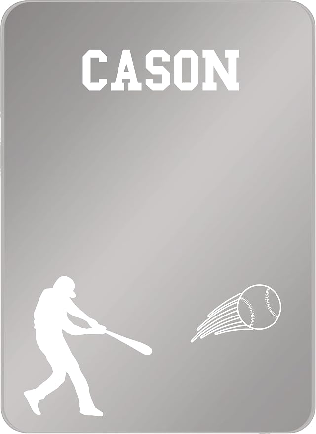 Personalized Sports Player Fan Team Club Locker Mirror Magnet – Back to School Decor, Colorful Magnetic Organizer Accessory for Gym, Home, Office & Refrigerator (Baseball)