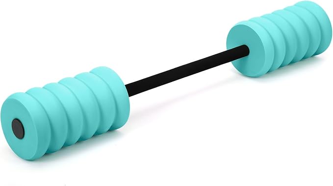 Soulchen Long Aquatic Exercise Dumbbells Pool Exercise Foam Water Weights Dumbbell Aquatic Pool Barbells with High Density EVA Foam for Swim Water Aerobics Workouts Loss