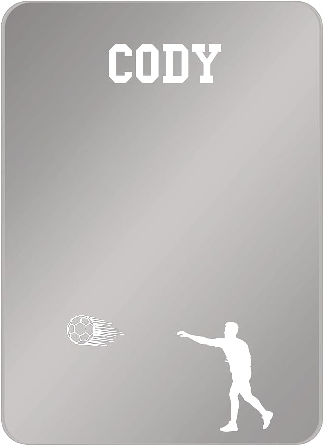 Personalized Sports Player Fan Team Club Locker Mirror Magnet – Back to School Decor, Colorful Magnetic Organizer Accessory for Gym, Home, Office & Refrigerator (Handball Male)