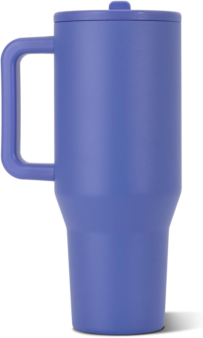 HydroJug Traveler 32oz, Insulated Tumbler with Handle & Straw, Berry Pop