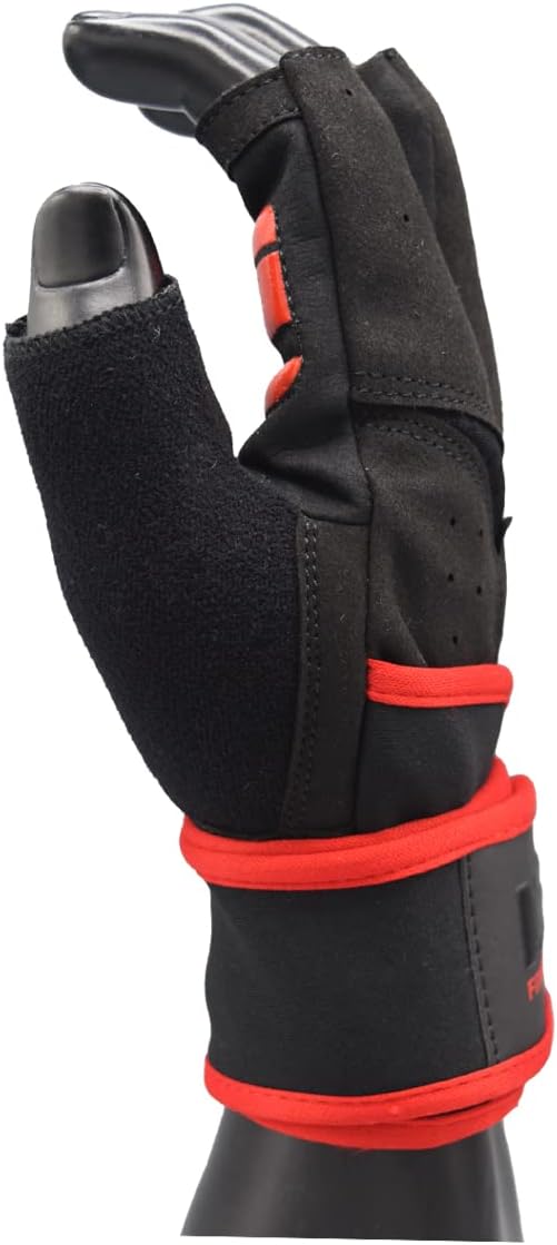 MRX Weightlifting Gloves for Men Workout Gloves Mens Wrist Support Lifting Gloves Male Gym Gloves | Workout Gym Accessories for Men Weight Lifting Fingerless Gym Exercise for Powerlifting