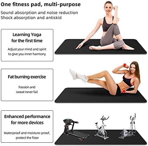 Bike Mat,Treadmill Mat,Compatible for Elliptical,Exercise Bikes, Stationary Cycles,Spin Bike,Under Exercise Bike Trainer Pad for Indoor Stationary Gym Fitness Equipment Hardwood Floor Protector