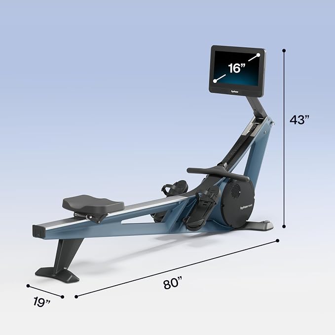 Hydrow Wave Rowing Machine with 16" HD Touchscreen & Speakers - Foldable | Live Home Workouts, Subscription Required