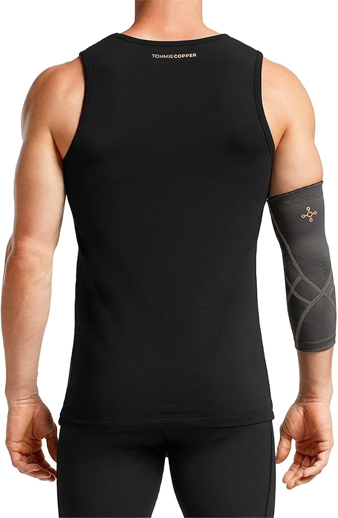 Tommie Copper Performance Compression Elbow Sleeve, Men & Women, UPF 50 Sleeve for Tennis Elbow & Golfers Elbow Relief