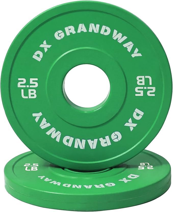 Fitness Change Weight Plates 1.25LB 2.5LB 5LB Pairs Support Plates Olympic Plates for Weight Lifting Bumper Weight Plates Steel Rubber Strength Training Weight Plates