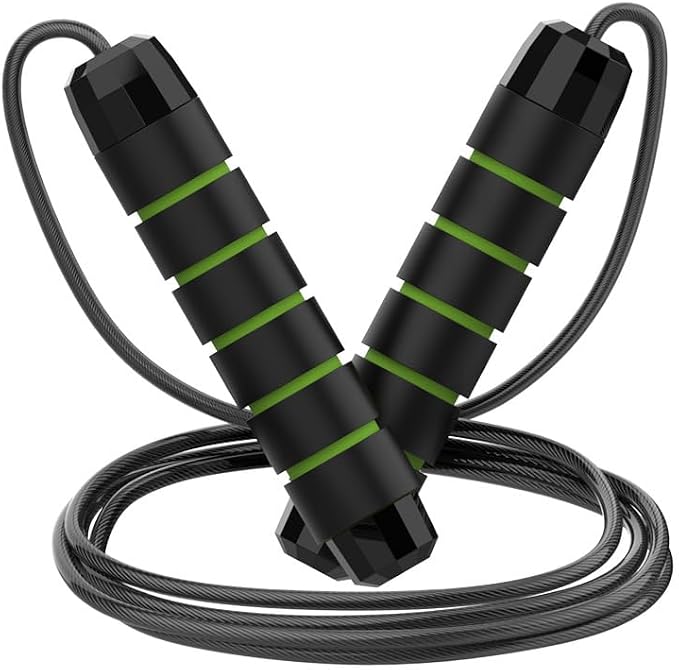 Jump Rope, Adjustable Jump Ropes,Skipping Rope Tangle-Free Rapid Speed with Ball Bearings for Women Men Kids,Exercise & Slim Body Jumprope at Home School Gym