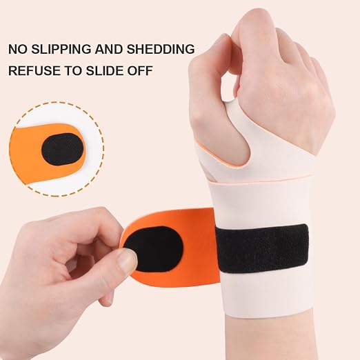 Wrist Brace Support for Carpal Tunnel Pain Relief, Ultra Thin Elastic for Tear, Ulnar Wrist wraps Repetitive Wrist Use Injury, Fit Left or Right Hand, Small and Medium Hands Sizes