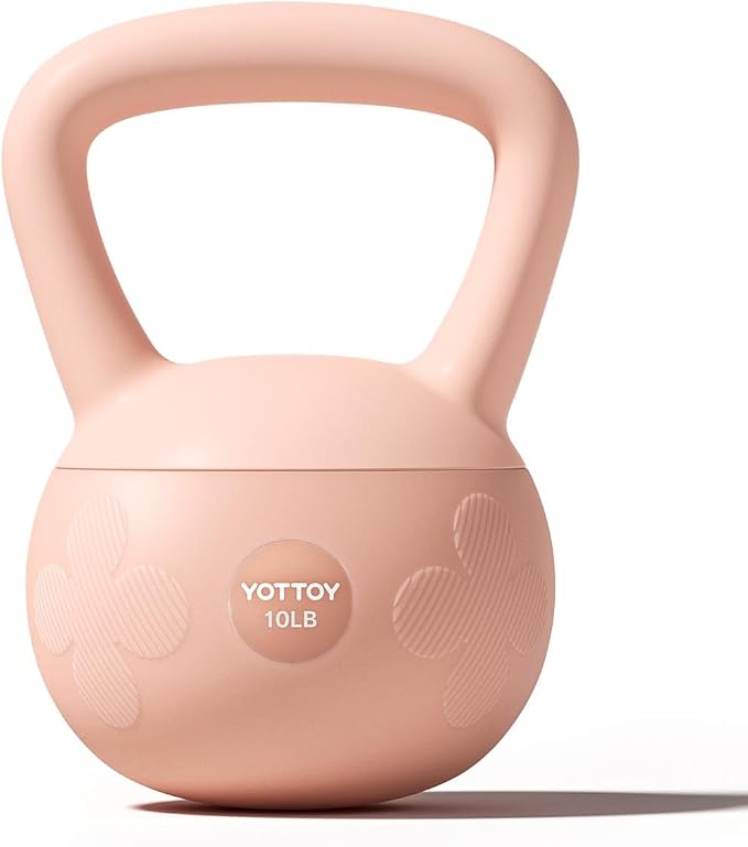 YOTTOY Soft Kettlebell for Home Workouts, Anti-Slip Wide Handle Strength Training Kettlebells, Cushioned Base for Safety - Ideal for Men, Women & Beginners