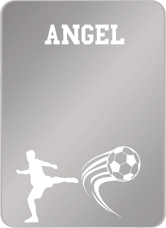 Personalized Sports Player Fan Team Club Locker Mirror Magnet – Back to School Decor, Colorful Magnetic Organizer Accessory for Gym, Home, Office & Refrigerator (Soccer Male)