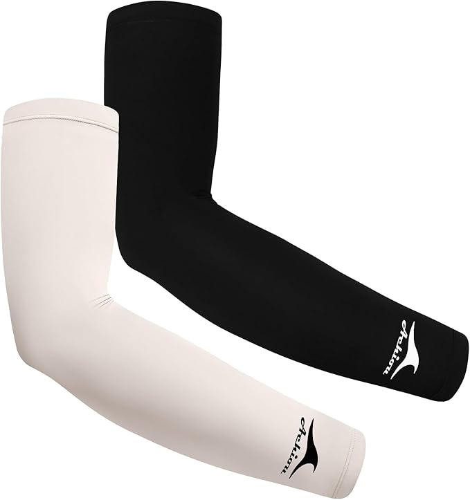 Achiou Volleyball Arm Sleeves for Women, Cooling Ice Silk Sun Sleeves Youth | Summer Ice Silk Compression Sleeves, UPF 50+ UV Protection, Perfect for Teen Girls & Women Outdoor Sports, Anti-slip Silicone
