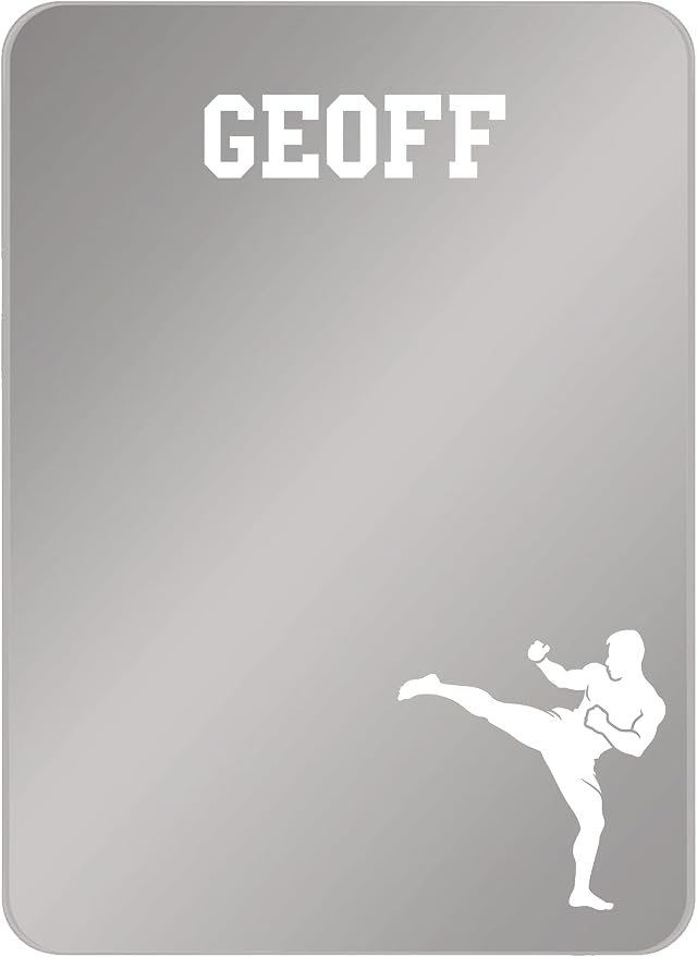 Personalized Sports Player Fan Team Club Locker Mirror Magnet – Back to School Decor, Colorful Magnetic Organizer Accessory for Gym, Home, Office & Refrigerator (MMA Mixed Martial Arts Male)