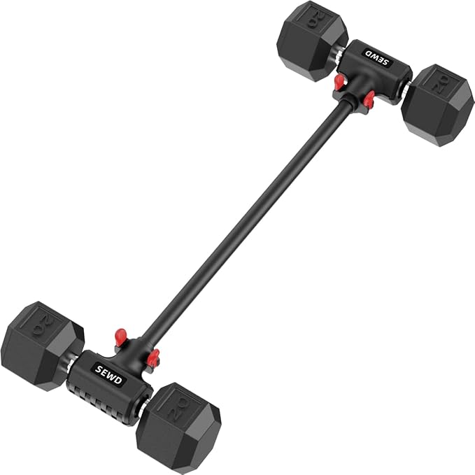 Dumbbell Converter - Turn Dumbbells into Barbell Set, Up to 220LB Capacity | Adjustable Weights, for Home Gym Full Body Workouts Weightlifting Training