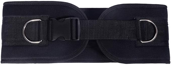 Pull-up Belt Weighted Dip Belt with Chain Double D-ring Weightlifting Back Support Strap Home Gym Equipment Waist Belt