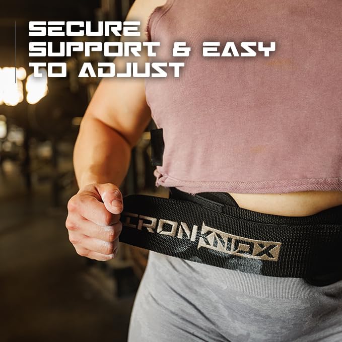 Premium Weight Lifting Belt, 4 Inch Weight Belt for Men and Women with Self Locking Metal Buckle for Maximum Support, Weightlifting Belt for Squat or Deadlift, Durable Gym Belt for Men