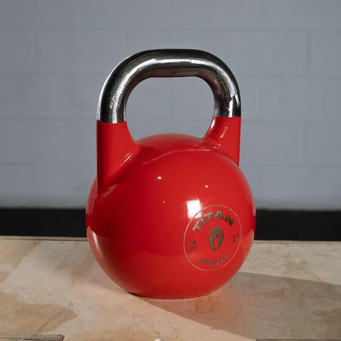 Titan Fitness Competition Kettlebell, Single Piece Casting, KG Markings, Full Body Workout