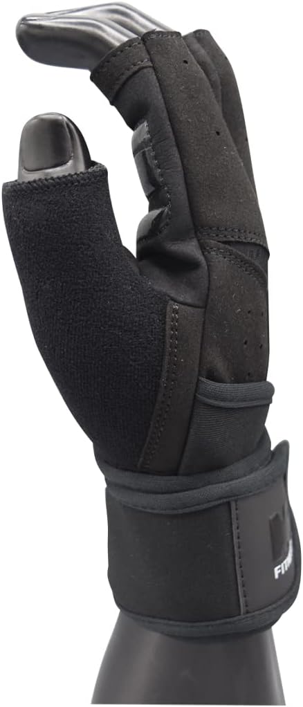 MRX Weightlifting Gloves for Men Workout Gloves Mens Wrist Support Lifting Gloves Male Gym Gloves | Workout Gym Accessories for Men Weight Lifting Fingerless Gym Exercise for Powerlifting