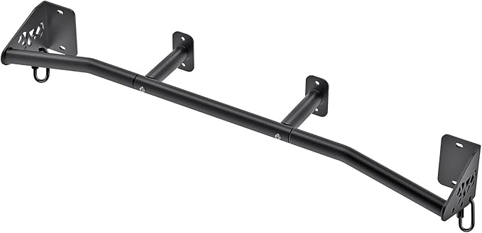 SELEWARE 32"/36" Wall Mount Pull Up Bar Joist Mount Chin Up Bar for Doorway | Heavy Duty Steel Construction Support 450 lb, w/Resistance Band Hooks, Fits 32"/36" Wall Studs for Home Gym Strength Training