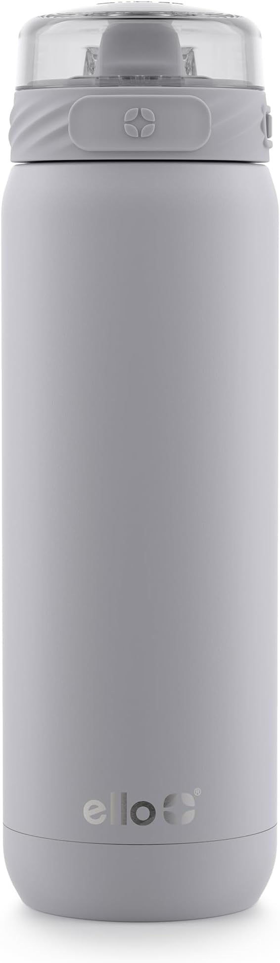 Ello Cooper 18oz Insulated Stainless Kids Water Bottle with Straw, Gray | Leakproof kids water bottle with straw and carry handle. BPA-free, keeps drinks cold 23 hours, backpack friendly for school.