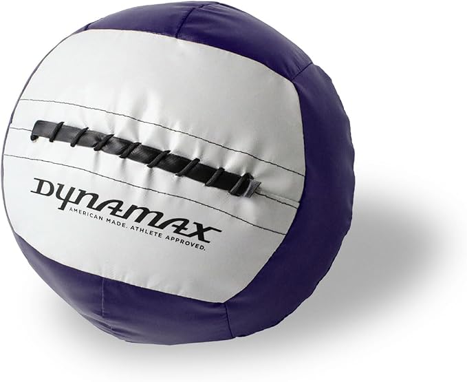 Dynamax Mini Medicine Ball, 2–12 lb Soft Shell Wall Ball, 10-Inch Weighted Exercise Ball for Strength Training, Core Workouts, Conditioning & Functional Fitness