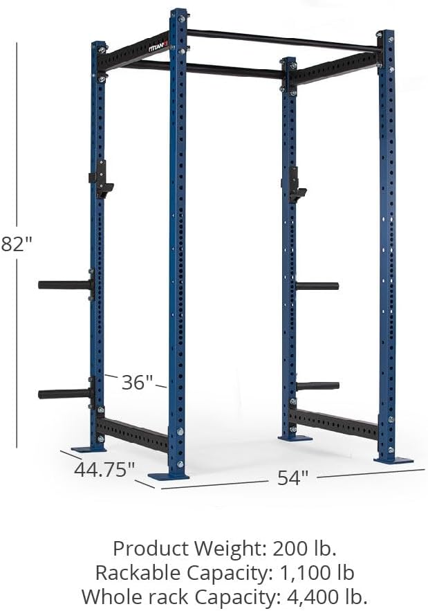 Titan Fitness T-3 Series Power Rack, 1,100 LB Capacity Cage for Weightlifting and Strength Training