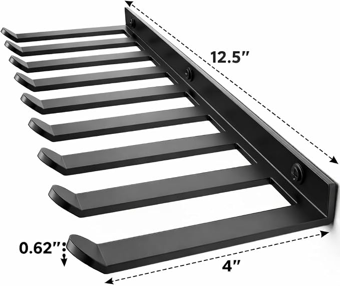 Wall-Mounted Home Gym Equipment Storage Rack for Resistance Bands, Barbell Bars, Cable Attachments, Lifting Belts, Jump Ropes, and Chains
