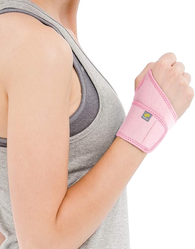 Bracoo Carpal Tunnel Wrist Brace with Compression Wrap | Adjustable Wrist Support Strap for Tendonitis, Arthritis, Pain Relief, Wrist Wrap for Left or Right Hand, WS10