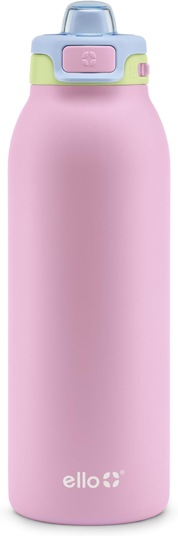 Ello Pop & Fill Insulated Stainless Steel Water Bottle with Quick Fill Lid, Leakproof Locking, Sip or Chug Spout, BPA-Free, Double Wall Vacuum Insulated for Sports, Travel & School- 22oz / 32oz / 40oz