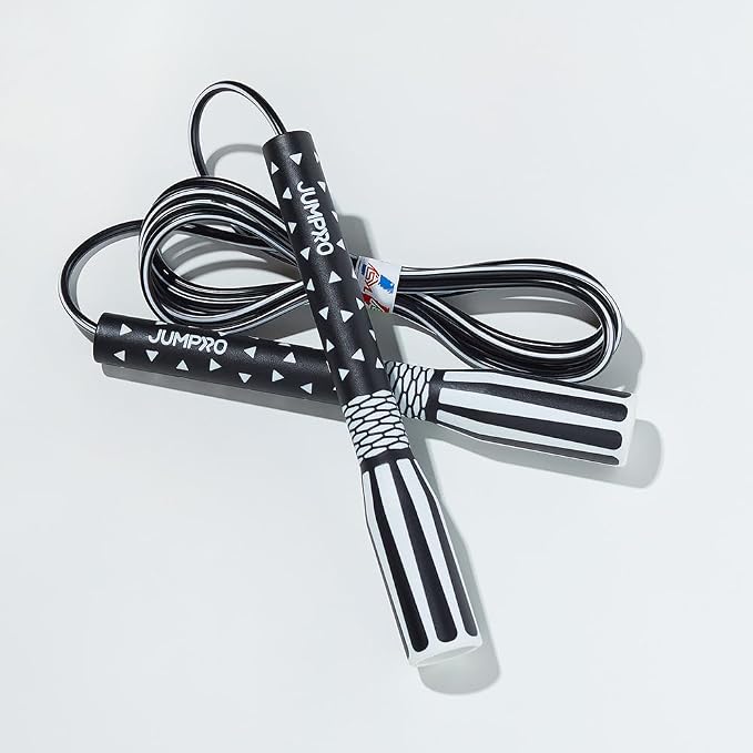 Skipping Jump Rope for Fitness Workout - Light Weight, Adjustable, Tangle Free, Excellent line control for Cardio Boxing, CrossFit, Training Exercise All Ages and Gender ( Special Luxury, KA-220, Made in Korea)