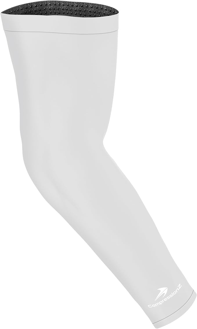 CompressionZ Compression Arm Sleeves for Men & Women| Cooling UV Sun Protection Elbow Pain Relief for All Sports and Recovery