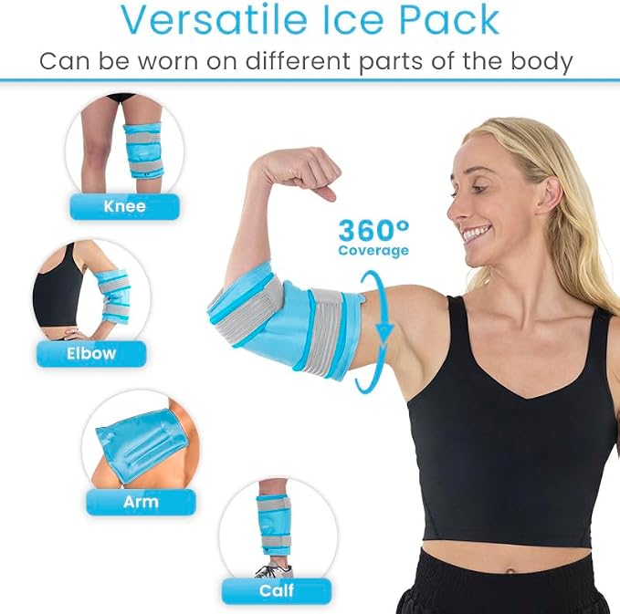 Arctic Flex Elbow Ice Pack Wrap for Tendonitis & Tennis Elbow - Reusable | Hot & Cold Brace Sleeve for Women & Men - Gel Ice Pack for Golfer's Elbow, Bursitis, Swelling & Post-Surgery Recovery