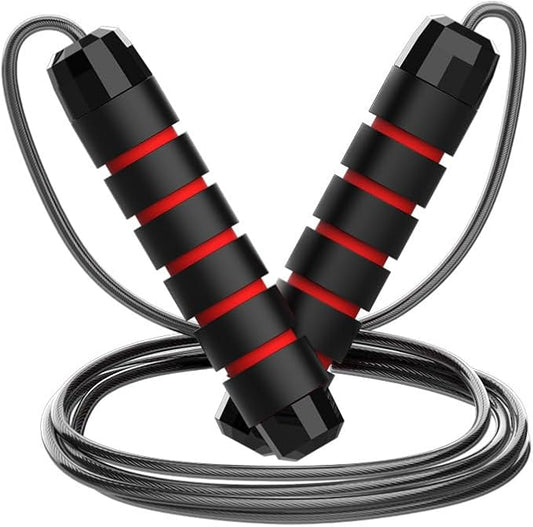 Jump Rope, Adjustable Jump Ropes,Skipping Rope Tangle-Free Rapid Speed with Ball Bearings for Women Men Kids,Exercise & Slim Body Jumprope at Home School Gym