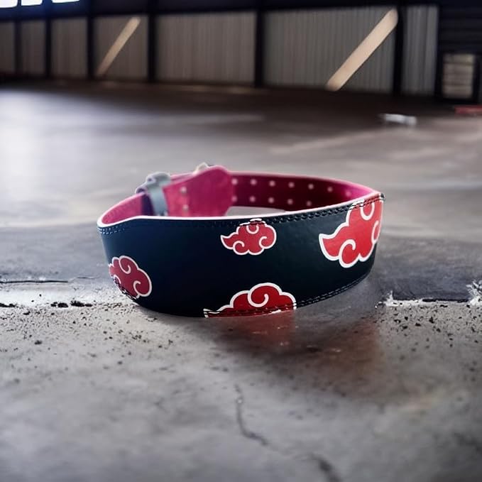 Red Cloud Anime Weight Lifting Belt - Heavy Duty Powerlifting Belt for Deadlifts & Squats