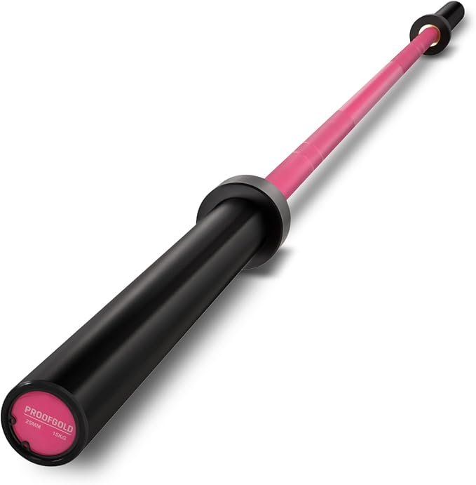 PROOFGOLD 6.6ft Olympic Barbell Bar,35Lb(15kg) Womens Barbell,Bench Press Bar for Squats and Deadlifts,2 Inch Olympic Weight Bar for Home Gym,500LB/700LB
