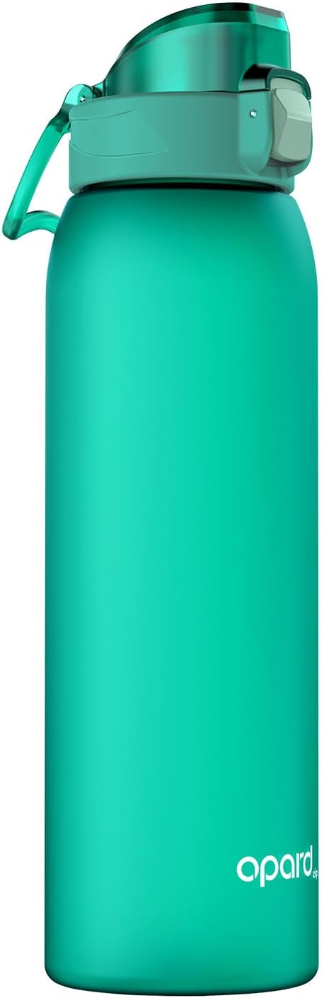 Opard Zip 32oz Plastic Water Bottle Dishwasher Safe, Leakproof Flip-Top Lid, BPA Free Tritan, Wide Mouth Reusable Sports Water Bottle for Gym Hiking Commuting Outdoor Travel and School