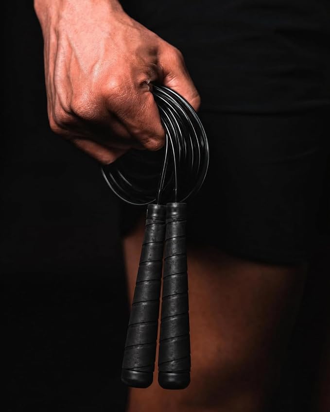Damage Fight Gear Boxer Speed Rope, Lightweight PVC Skipping,Jumping Rope, Non-Slip PVC Plastic Handles and Matte Coated Tangle-Free Jump Rope for Boxing, MMA, Martial Arts