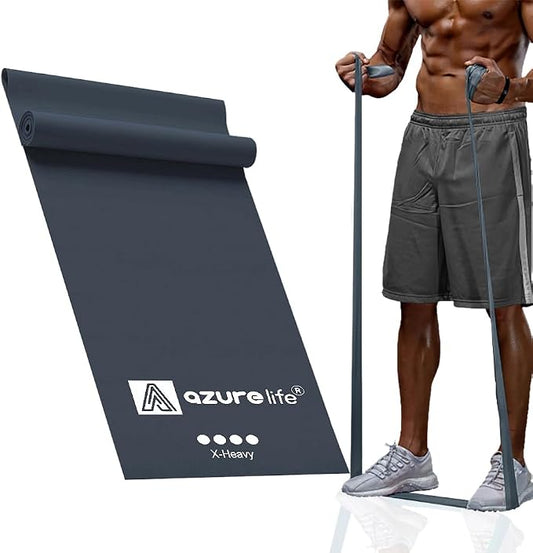A AZURELIFE Professional Individual Exercise Resistance Bands, Single 5, 6,7 Ft or 8 Yards Elastic Bands, Non-Latex Stretch Bands for PT, Yoga, Pilates, Rehab, at-Home or The Gym Workouts