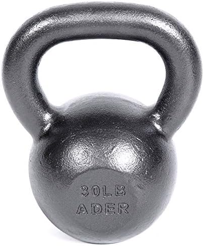 Ader Premier Kettlebell Set with DVD (5, 10, 15, 20, 25, 30, 35, 40, 45, 50lb) Rack and Rubber Mat