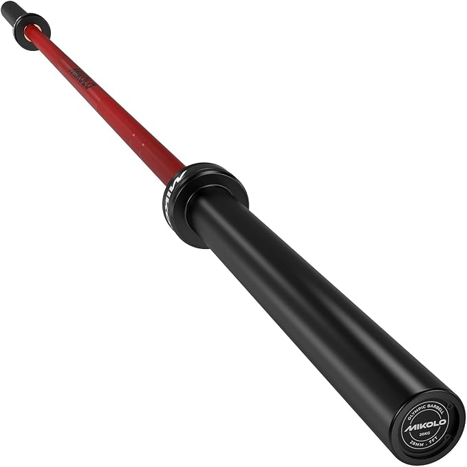 Mikolo 7ft Olympic Barbell, Barbell for Weightlifting and Powerlifting 45lb, Olympic Bar for 1500lbs Capacity, Weight Bar Fit 2” Standard Weights
