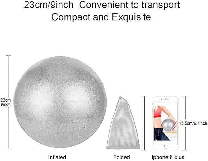 AOAVE 2 Pack Pilates Balls, Mini Yoga Exercise Balls, 9 Inch Small Activity Ball for Pilates, Yoga, Core Training and Physical Therapy, Improves Balance