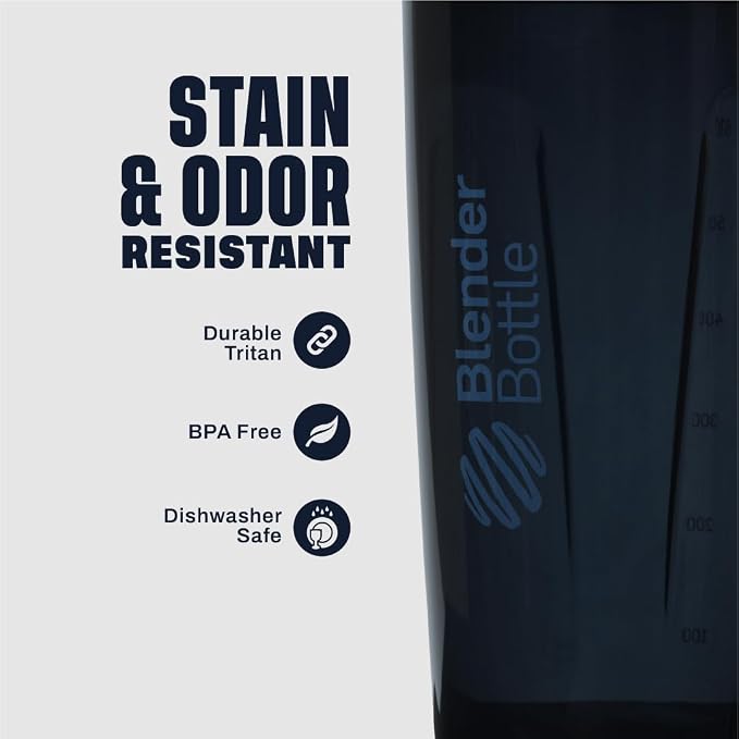 BlenderBottle Sport Flip Tritan Shaker Bottle 24 oz Black