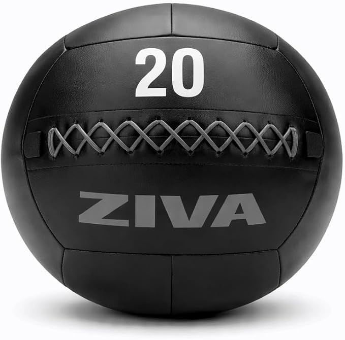ZIVA Soft Wall Ball – Highly Durable Weighted Exercise Medicine Slam Ball for Strength and Conditioning Workout - Multiple Color, Weight Available