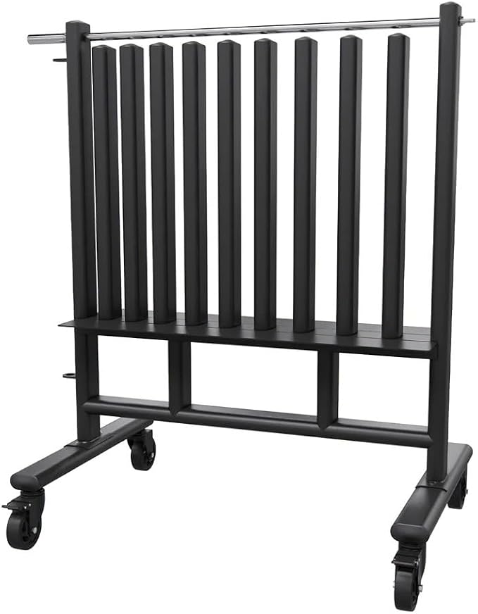 Power Systems Premium Dumbbell Storage Rack – Mobile Weight Rack with Wheels, Heavy Duty Steel Organizer for Home Gym, Fitness Studio & Commercial Use, Secure Space Saving Design (Rack Only)